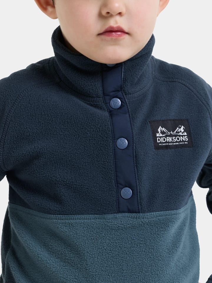 Didriksons Kids' Monte Half Button Mountain Blue Didriksons