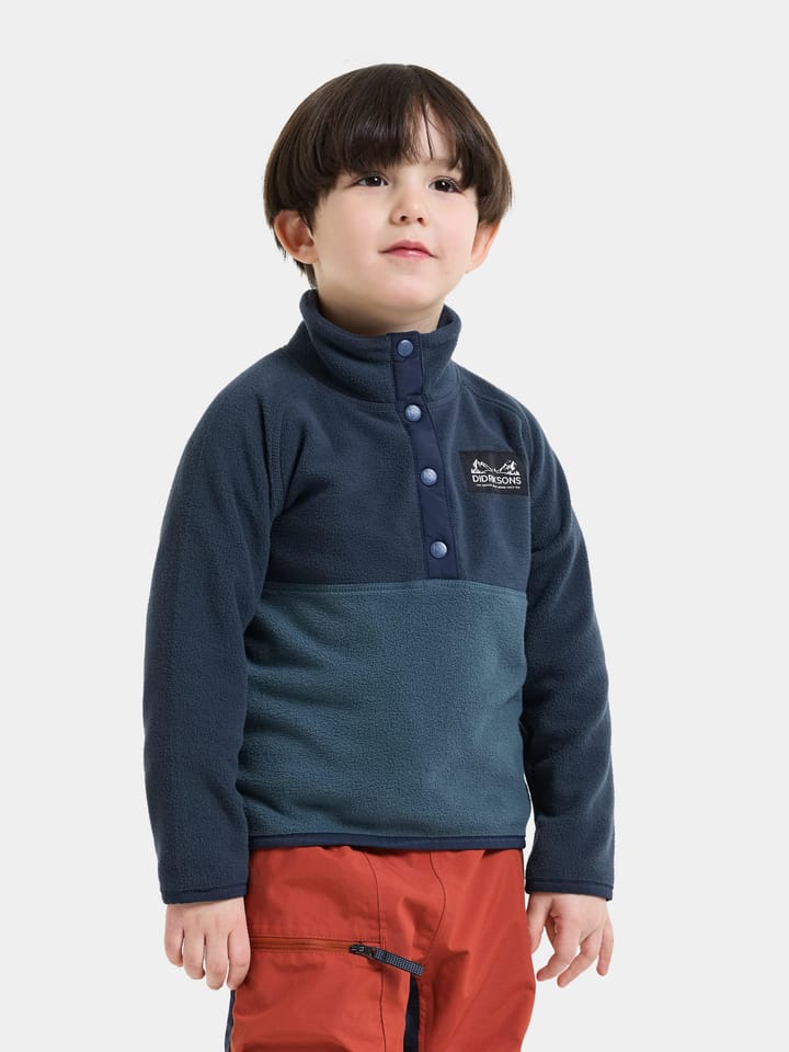 Didriksons Kids' Monte Half Button Mountain Blue Didriksons