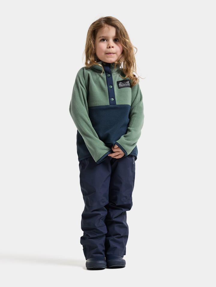 Didriksons Kids' Monte Half Button Dark Moss Didriksons