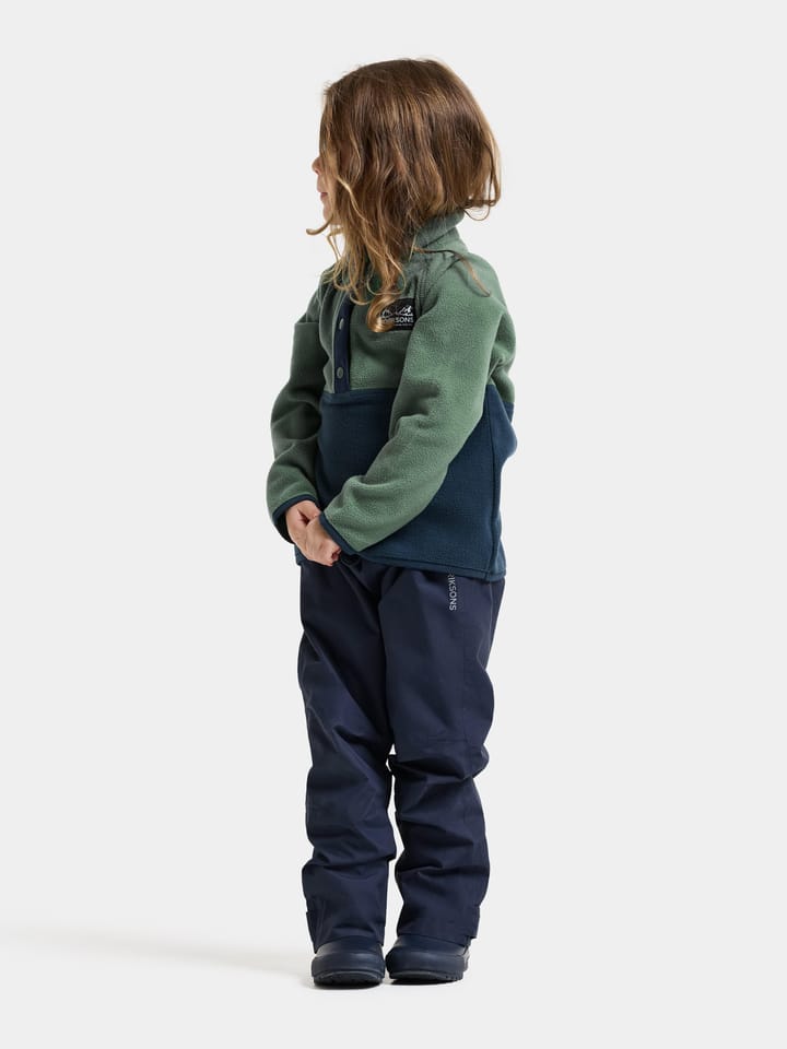 Didriksons Kids' Monte Half Button Dark Moss Didriksons