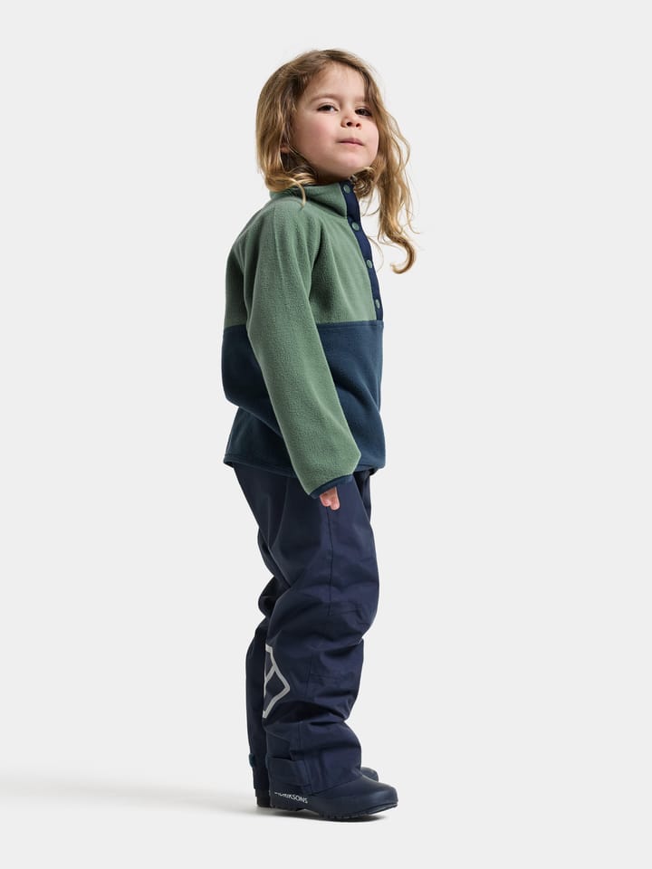 Didriksons Kids' Monte Half Button Dark Moss Didriksons