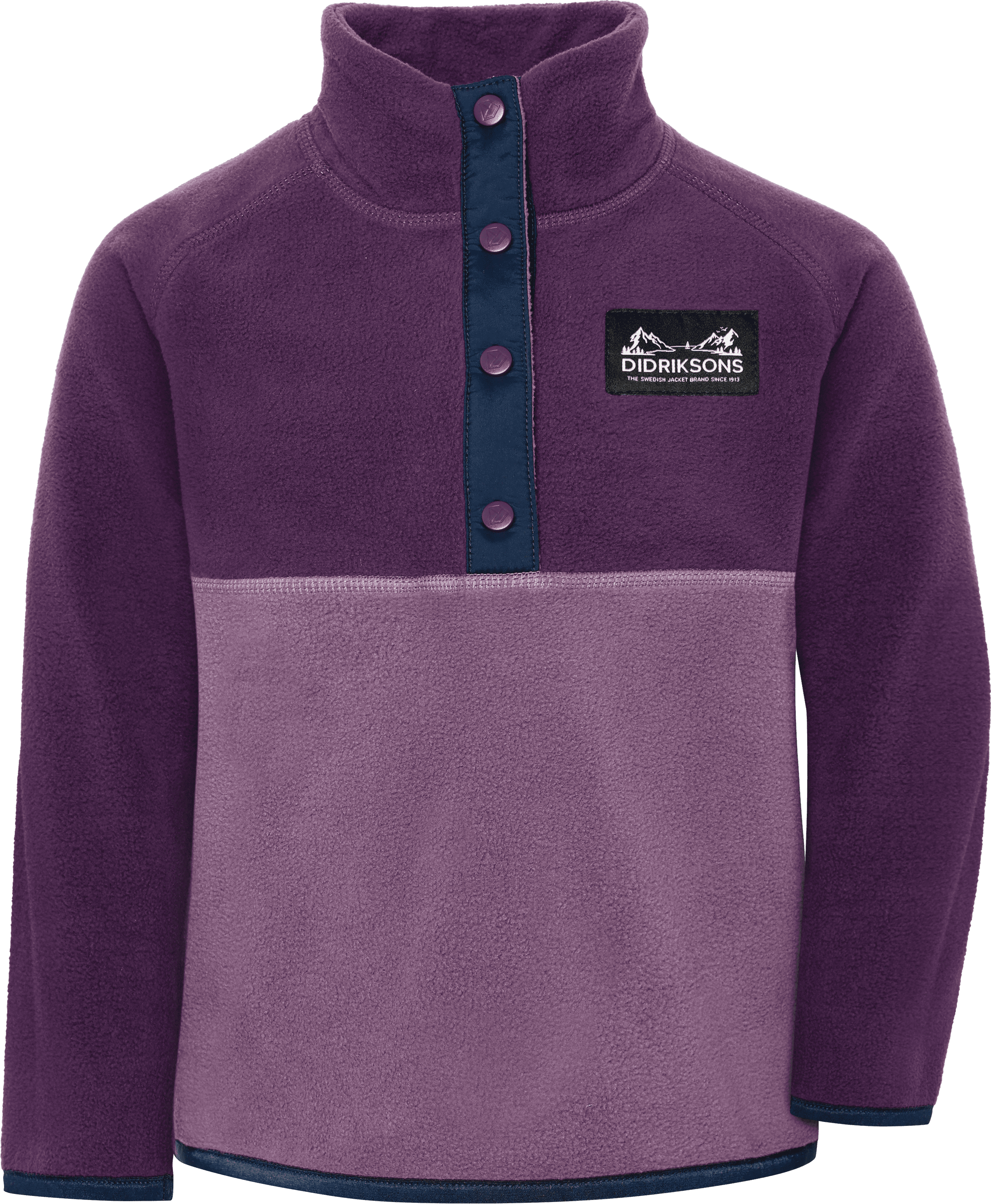Didriksons Kids' Monte Half Button Northen Purple