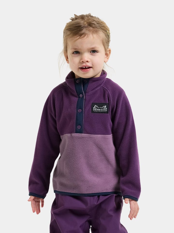 Didriksons Kids' Monte Half Button Northen Purple Didriksons