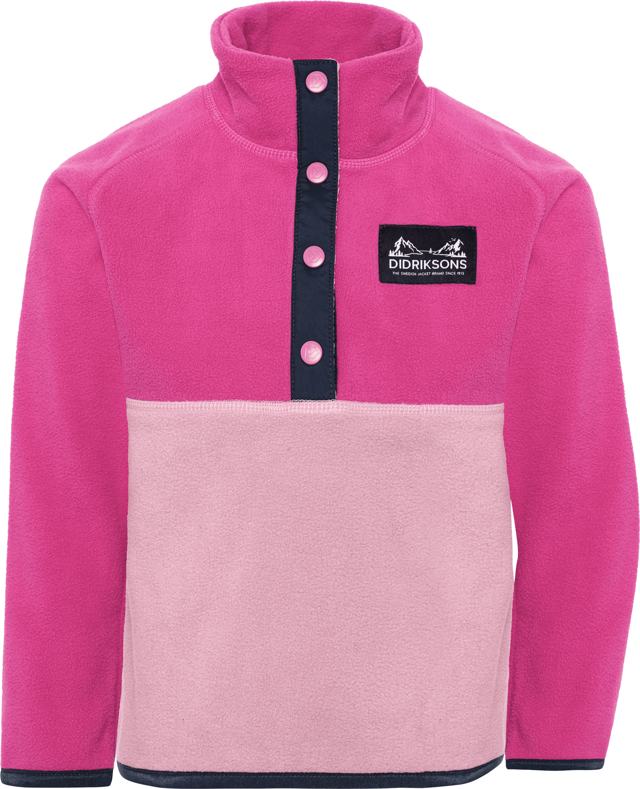 Didriksons Kids' Monte Half Button Cactus Pink