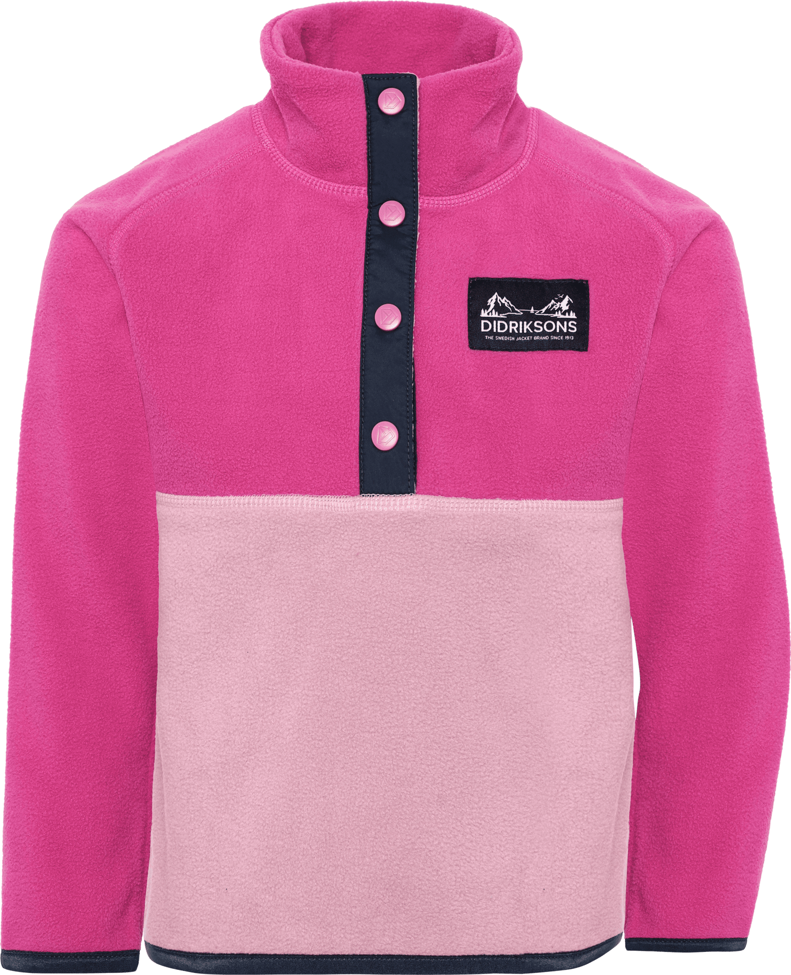 Didriksons Kids' Monte Half Button Cactus Pink