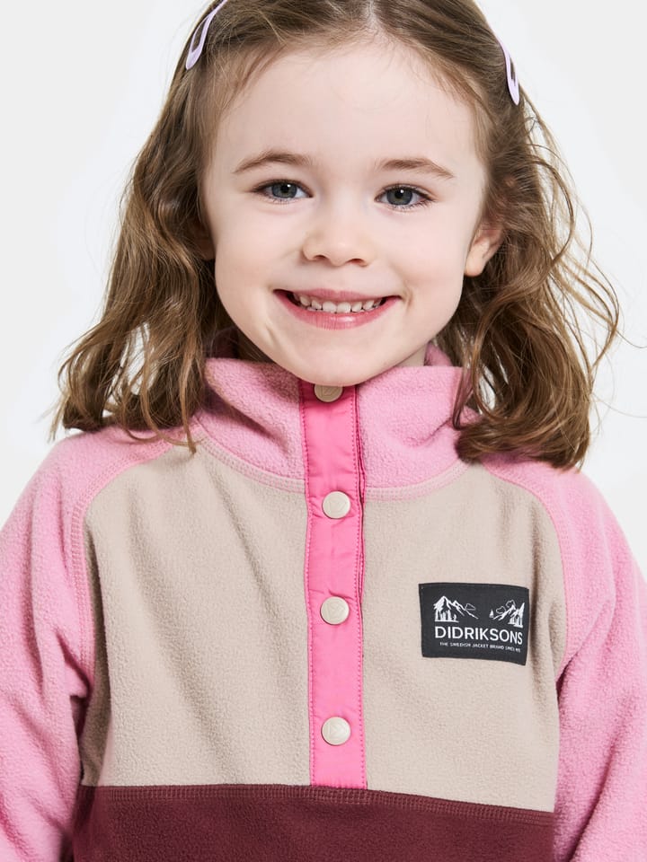Didriksons Kids' Monte Half Button 4 Anemon Red Didriksons