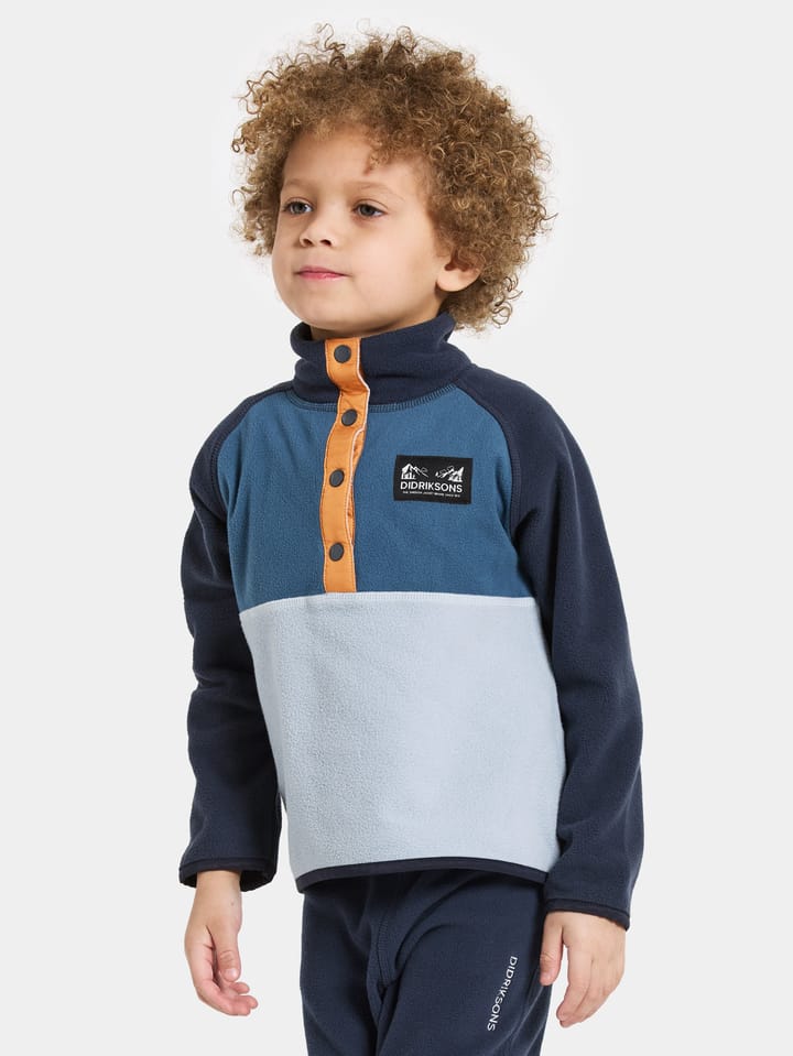 Didriksons Kids' Monte Half Button 4 Cloud Blue Didriksons