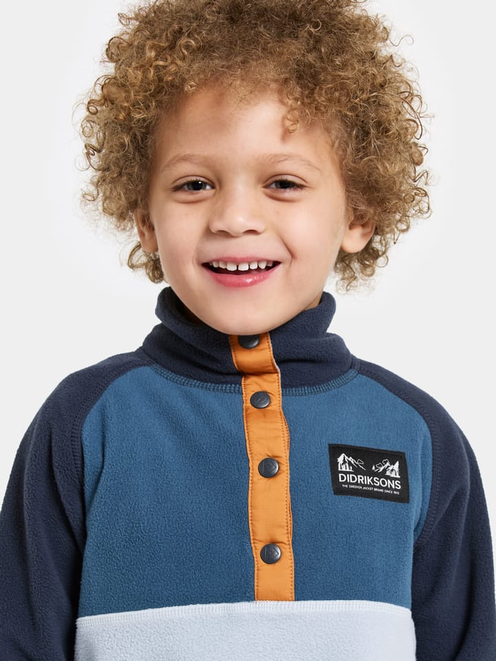 Didriksons Kids' Monte Half Button 4 Cloud Blue Didriksons