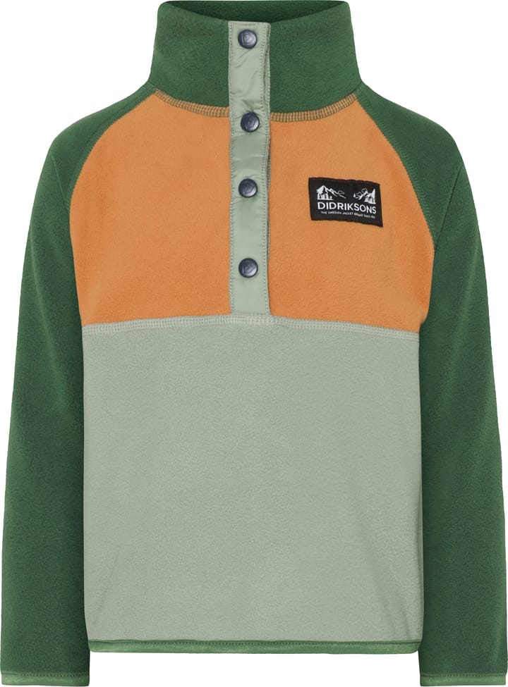 Didriksons Kids' Monte Half Button 4 Light Moss Didriksons