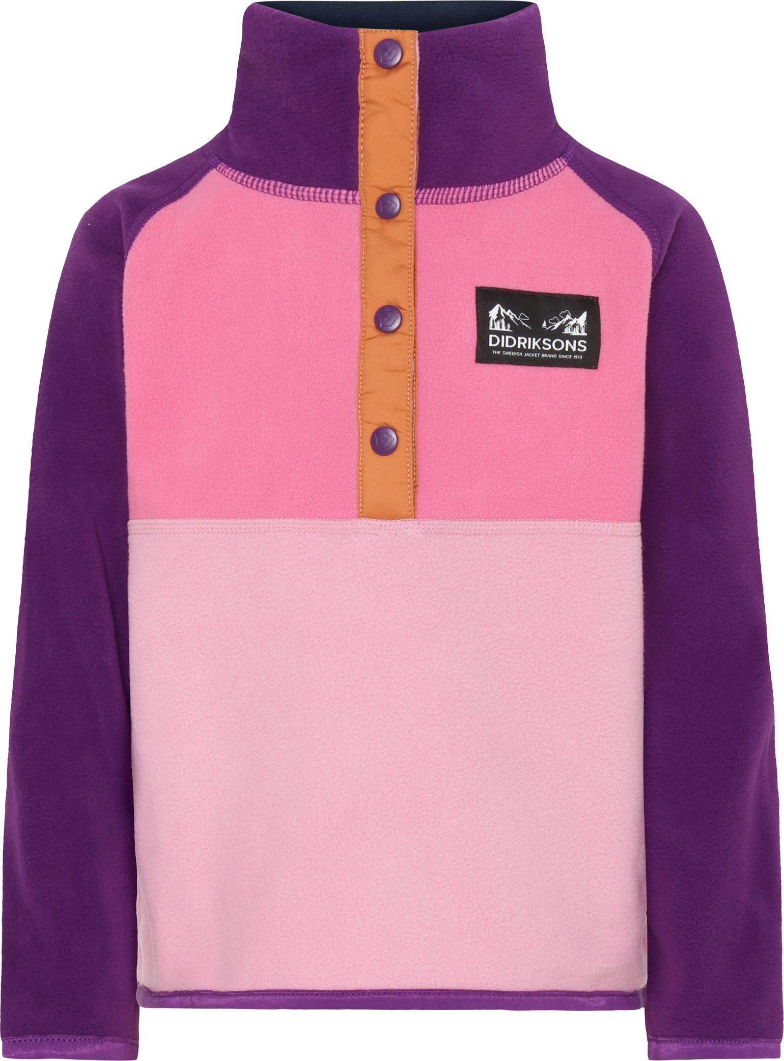 Didriksons Kids' Monte Half Button 4 Light Heather Pink