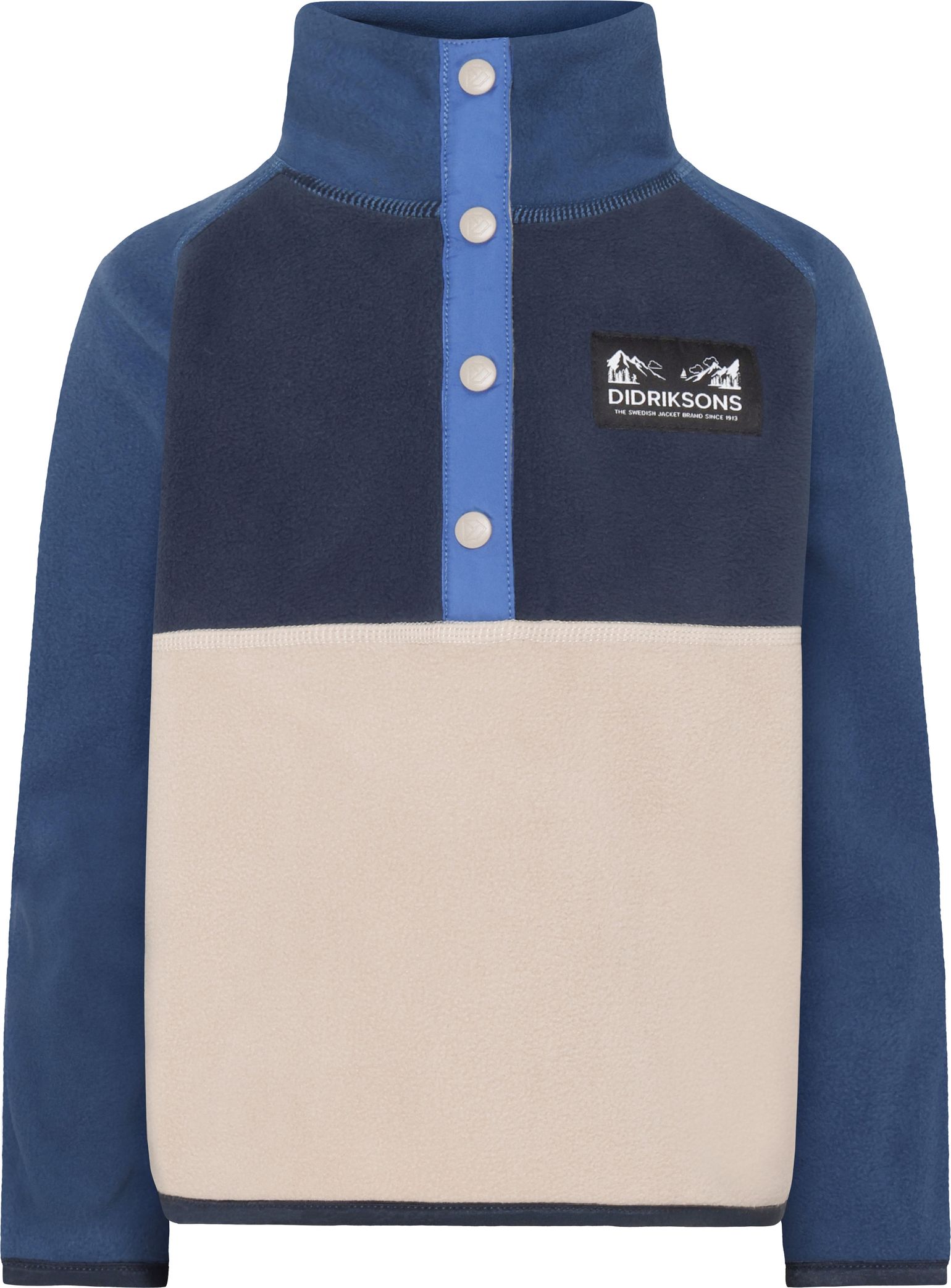 Didriksons Kids' Monte Half Button 4 Beach Beige