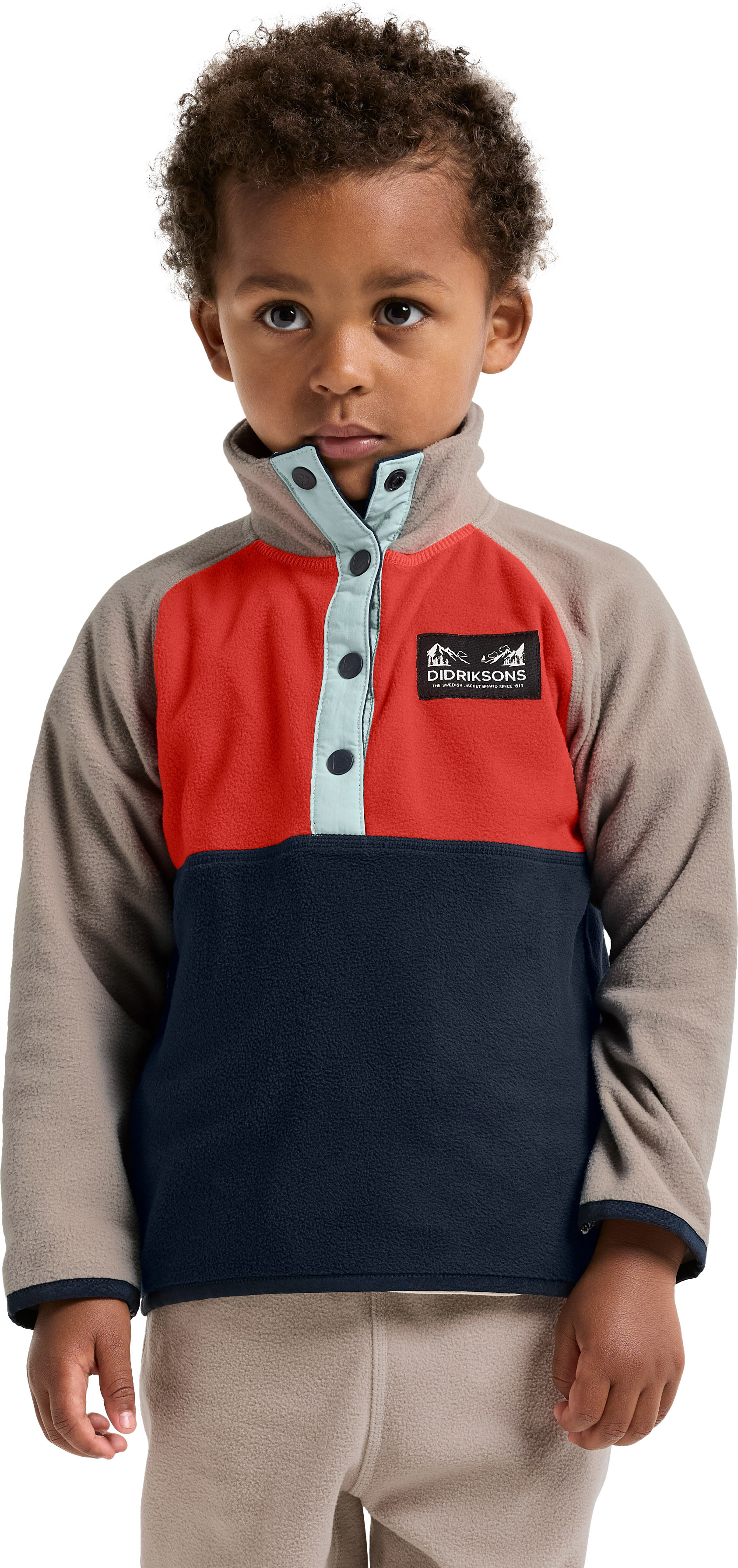 Didriksons Kids’ Monte Half Button 5 Paprika