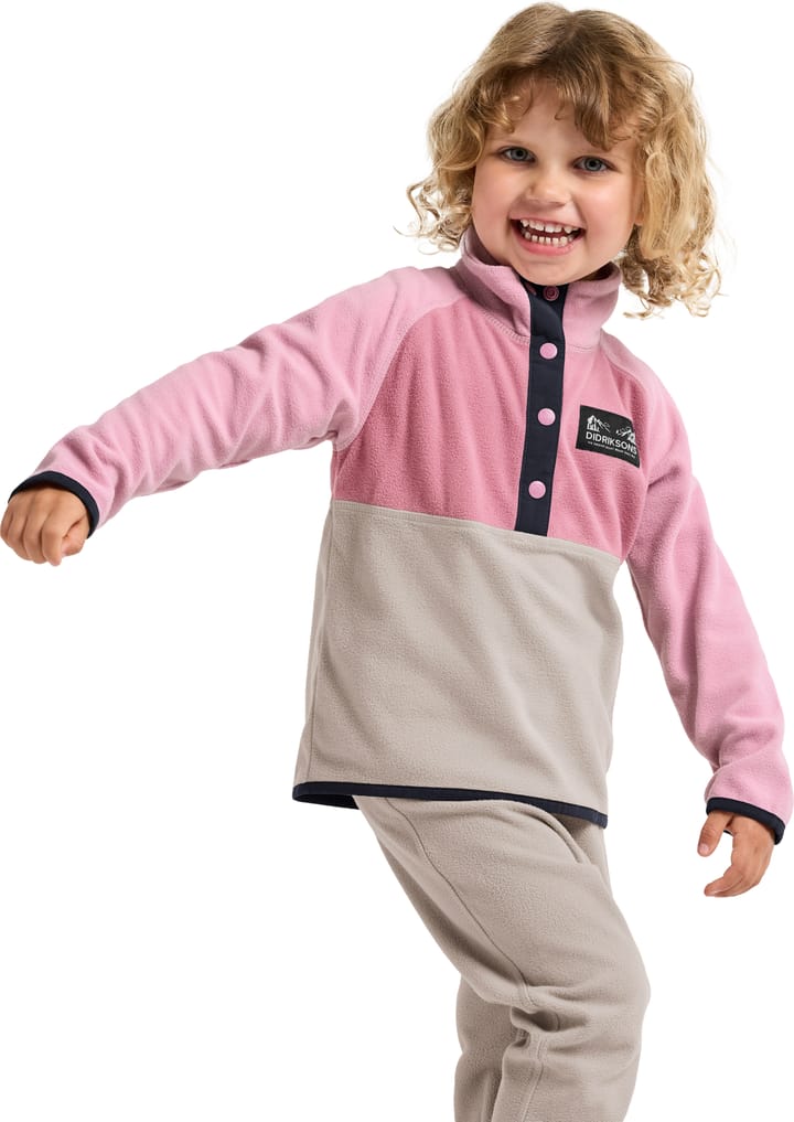 Didriksons Kids' Monte Half Button 5 Heather Pink Didriksons