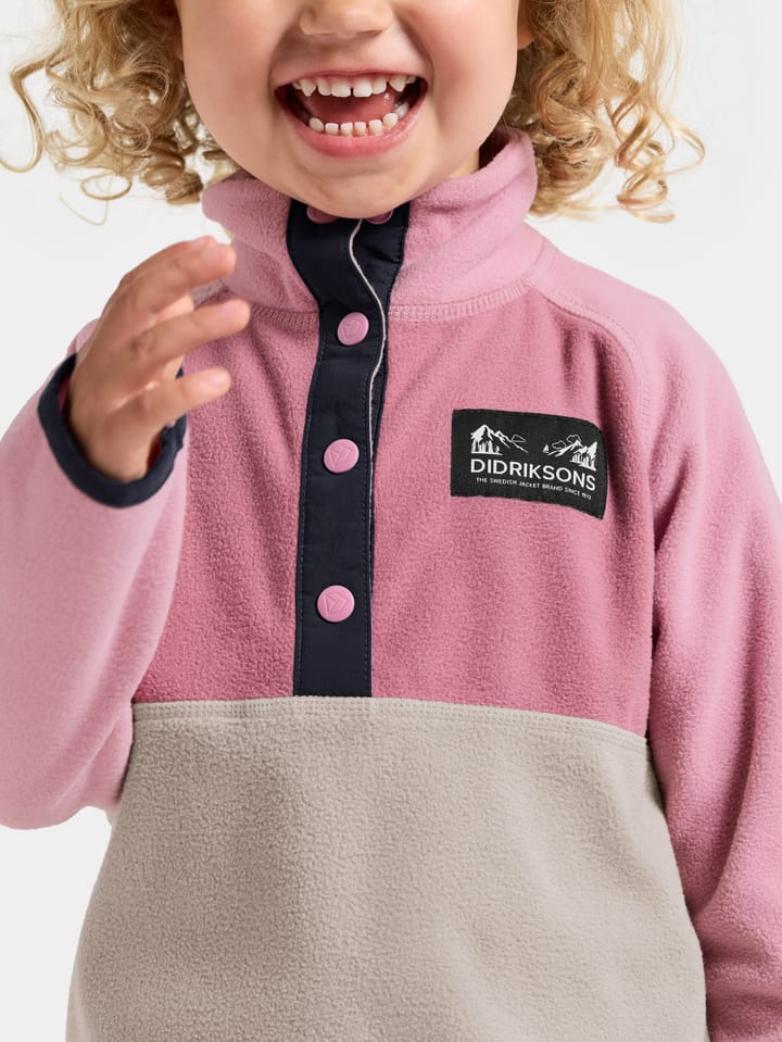 Didriksons Kids' Monte Half Button 5 Heather Pink Didriksons