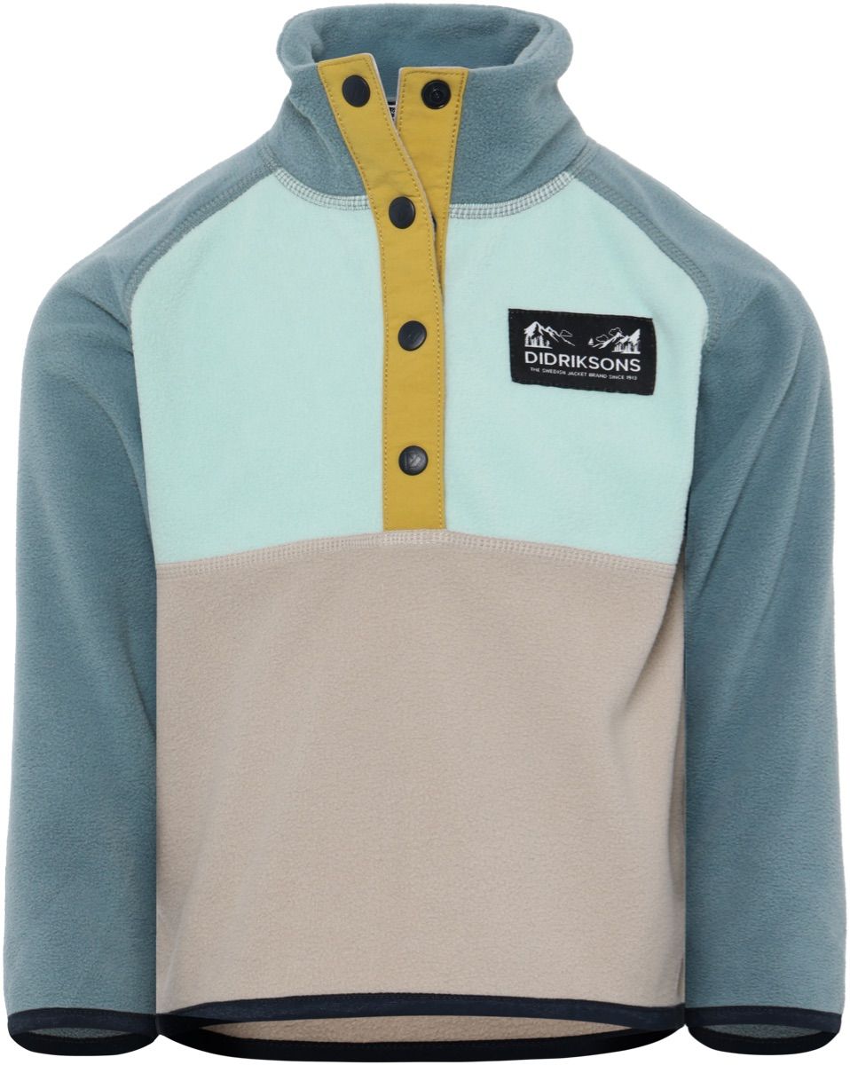 Didriksons Kids' Monte Half Button 5 Ocean Mint