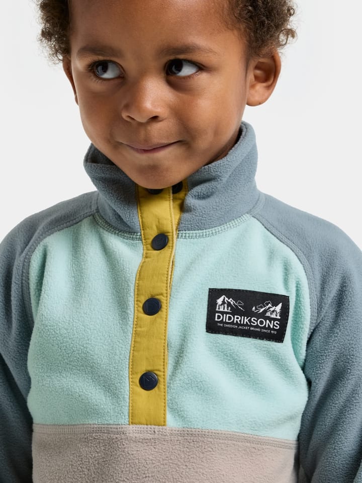Didriksons Kids' Monte Half Button 5 Ocean Mint Didriksons