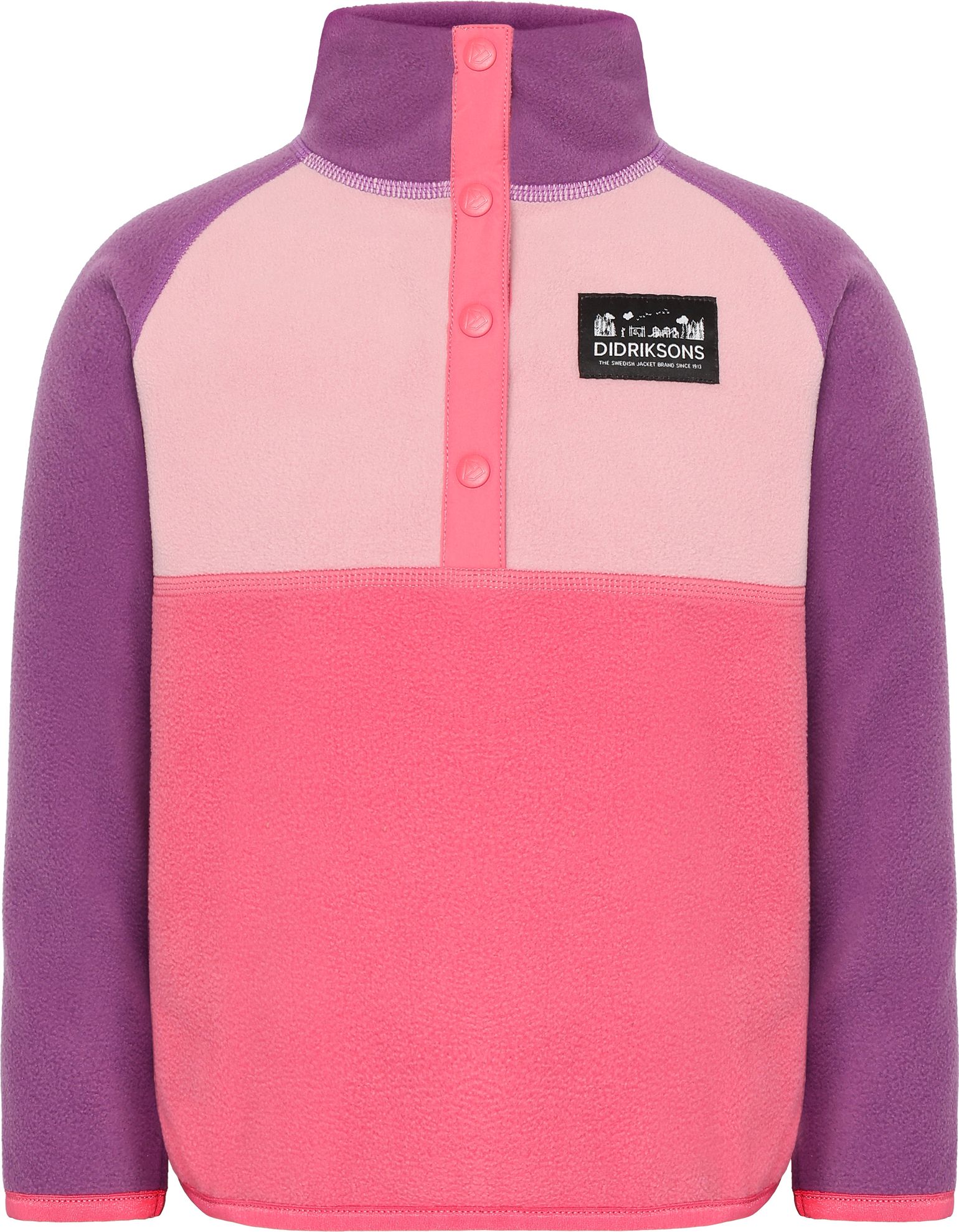 Didriksons Kids' Monte Half Button 4 Dusty Azalea