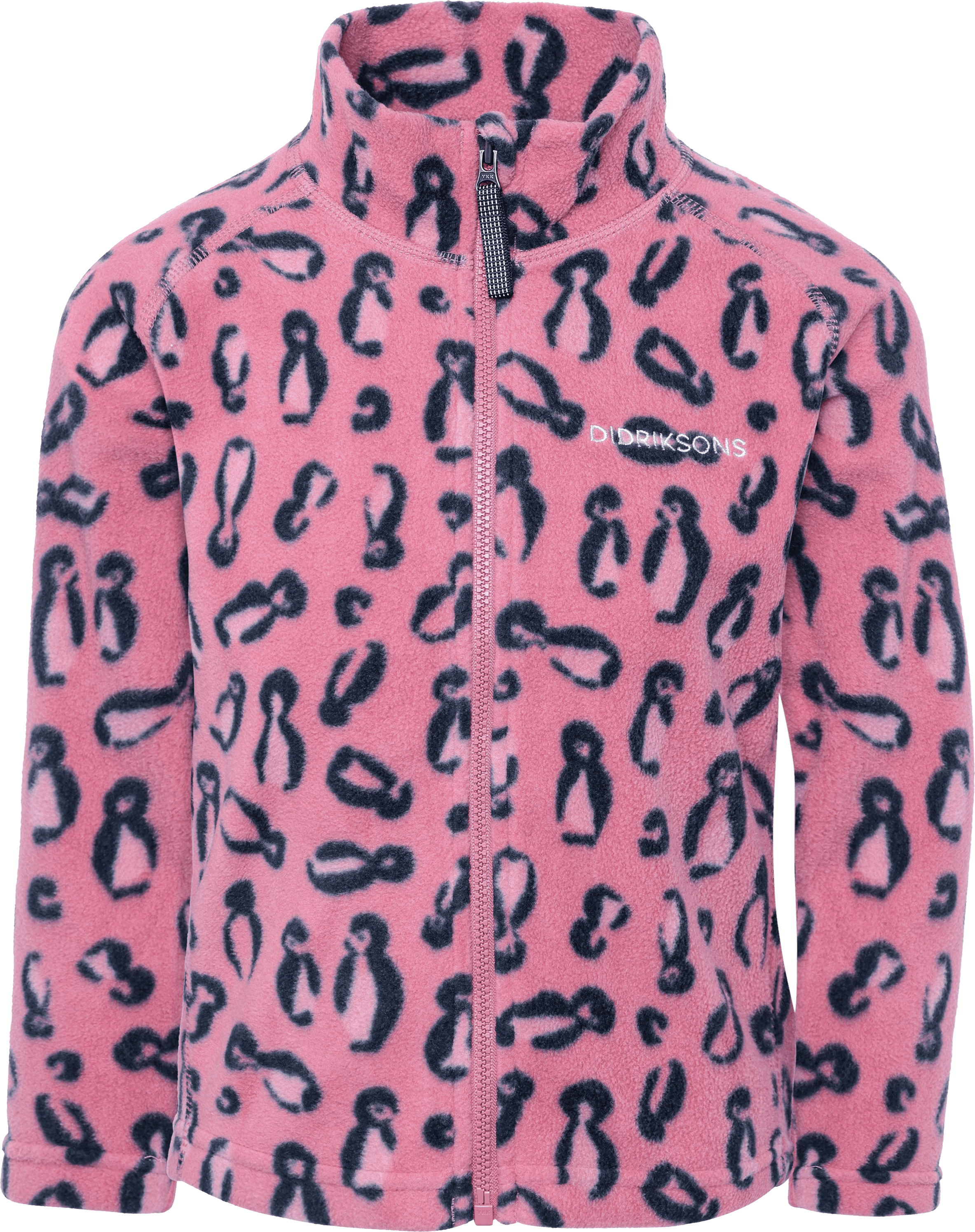 Didriksons Kids' Monte Printed Full-Zip Penguino Pink