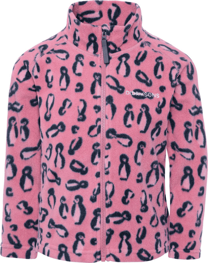 Didriksons Kids' Monte Printed Full-Zip Penguino Pink Didriksons