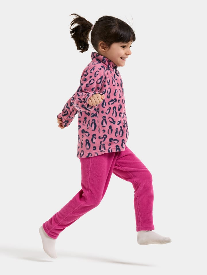 Didriksons Kids' Monte Printed Full-Zip Penguino Pink Didriksons