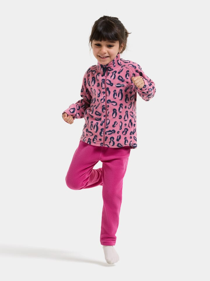 Didriksons Kids' Monte Printed Full-Zip Penguino Pink Didriksons