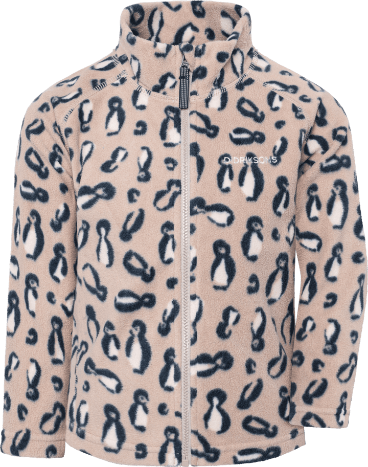 Didriksons Kids' Monte Printed Full-Zip Penguino Beige Didriksons