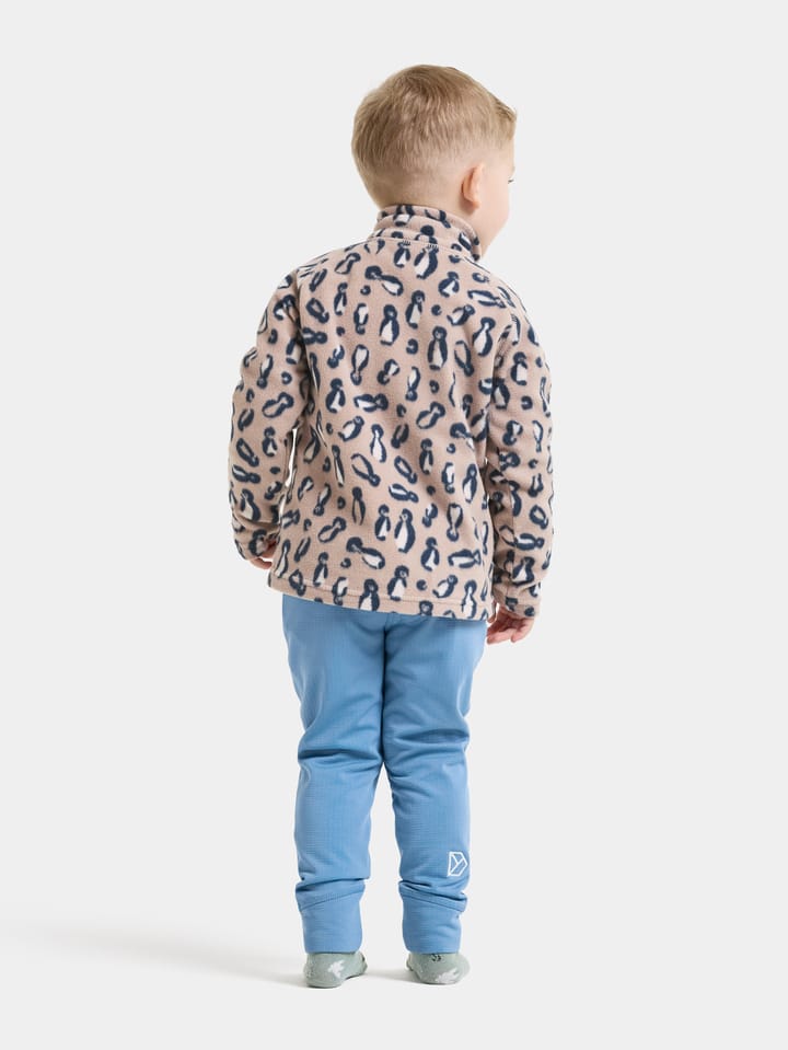 Didriksons Kids' Monte Printed Full-Zip Penguino Beige Didriksons