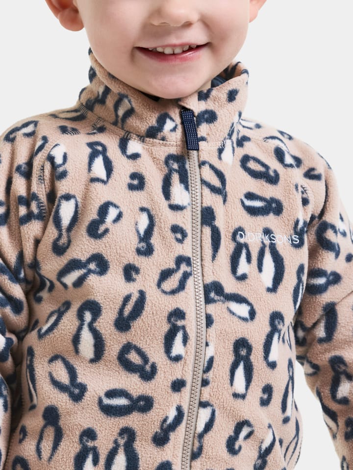 Didriksons Kids' Monte Printed Full-Zip Penguino Beige Didriksons