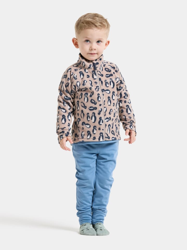 Didriksons Kids' Monte Printed Full-Zip Penguino Beige Didriksons