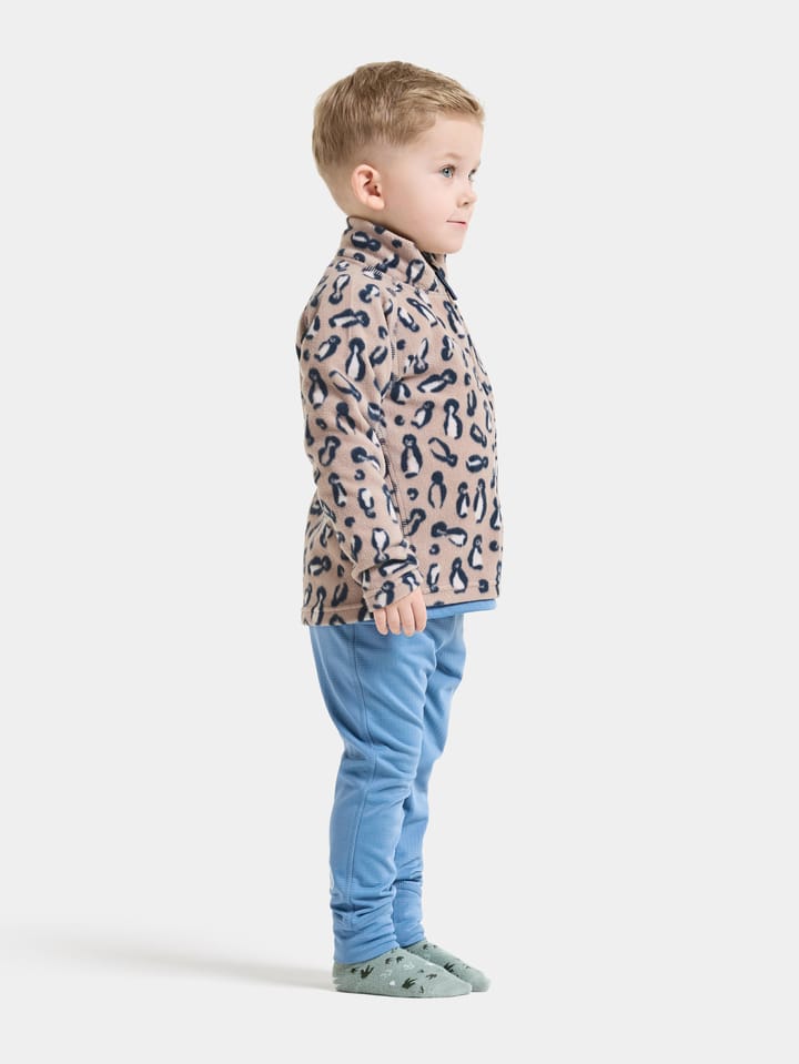 Didriksons Kids' Monte Printed Full-Zip Penguino Beige Didriksons