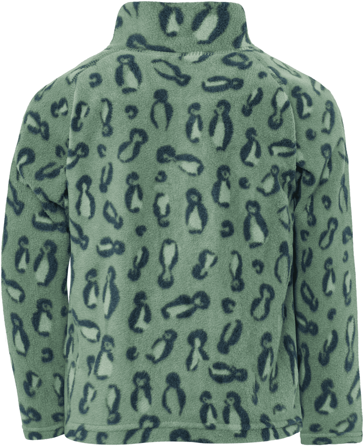 Didriksons Kids' Monte Printed Full-Zip Penguino Green Didriksons