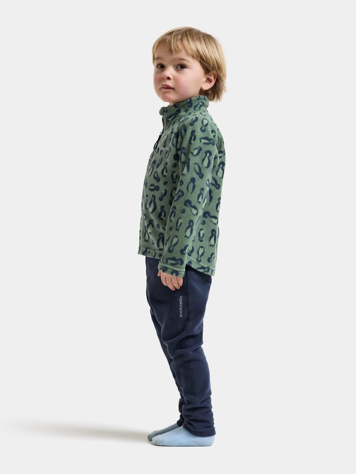 Didriksons Kids' Monte Printed Full-Zip Penguino Green Didriksons