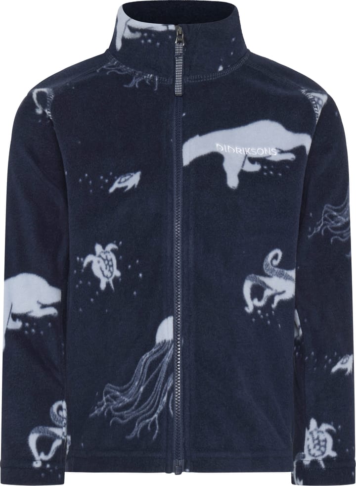 Didriksons Kids' Monte Printed Full Zip 10 Winter Ocean Blue Didriksons