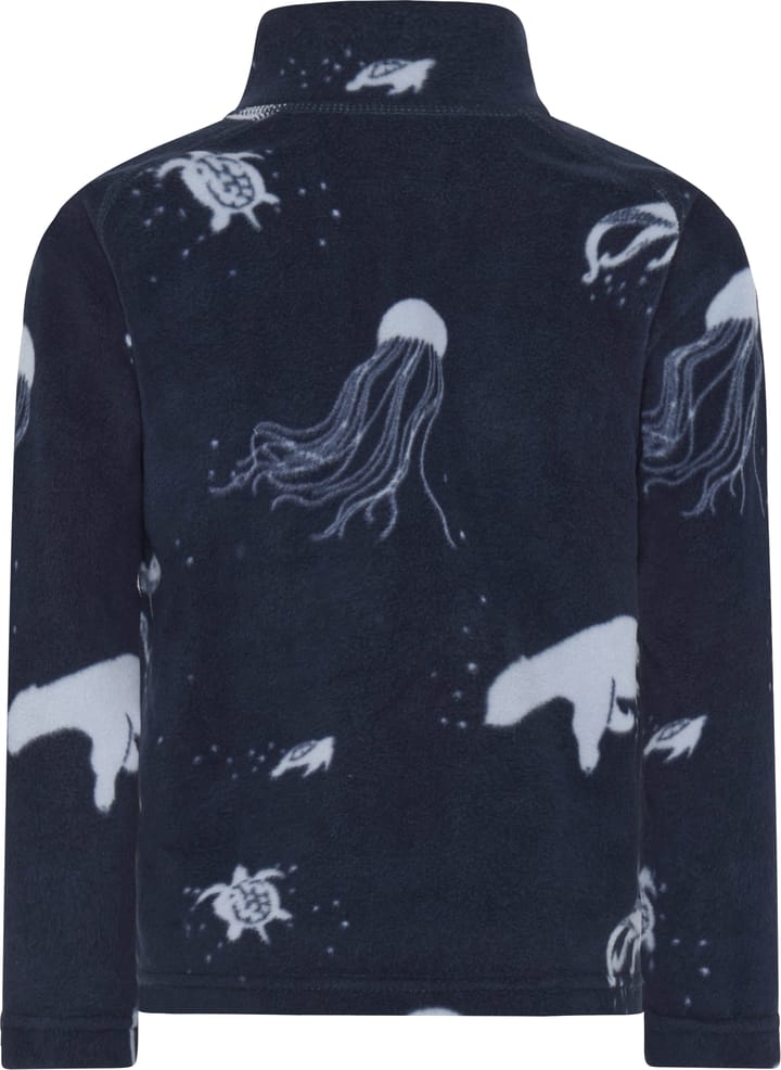Didriksons Kids' Monte Printed Full Zip 10 Winter Ocean Blue Didriksons