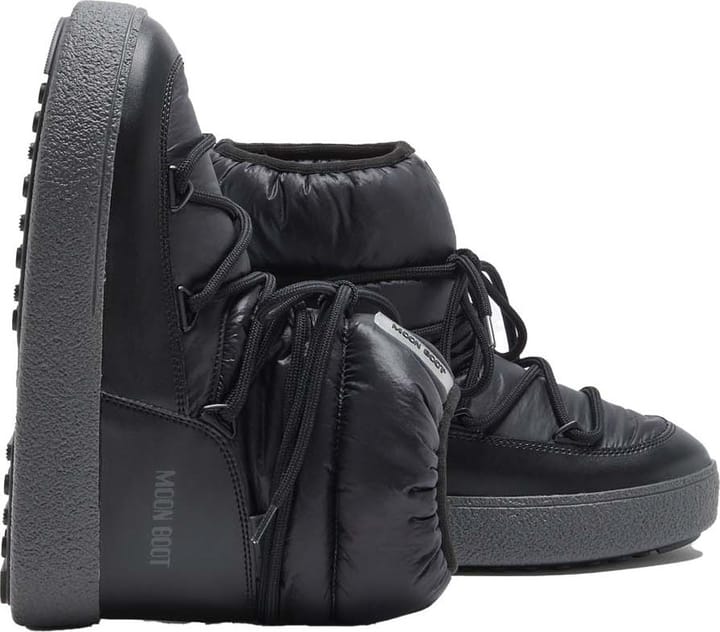Moon Boot Women's Low Track Low Nylon Water-Repellent Black Moon Boot