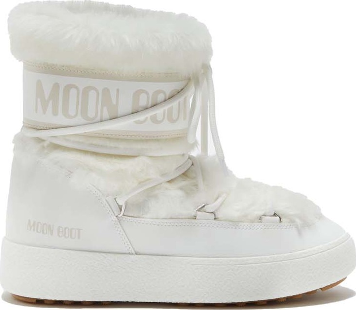 MOON BOOT FAUX-FUR ビーズ クリーム ミュール Women's furry winter boots Moon Boot Icon Low Faux Fur Beads