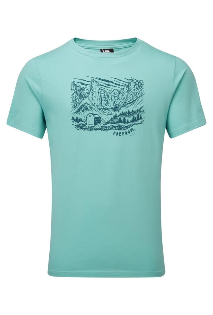 Mountain Equipment Freedom Mens Tee Nile Blue Mountain Equipment Mountain Equipment Freedom Mens Tee Nile Blue Mountain Equipment