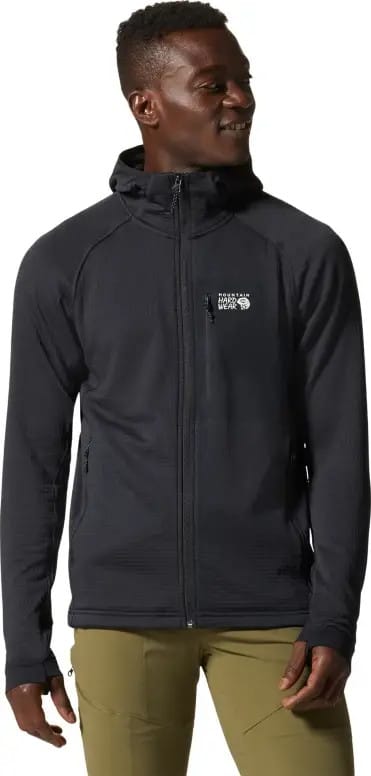 Men's Polartec Power Grid Full Zip Hoody Black Mountain Hardwear