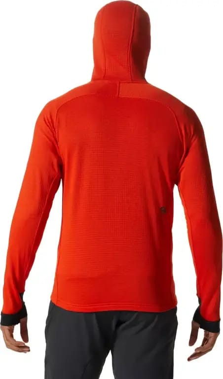 Men's Polartec Power Grid Full Zip Hoody State Orange Mountain Hardwear