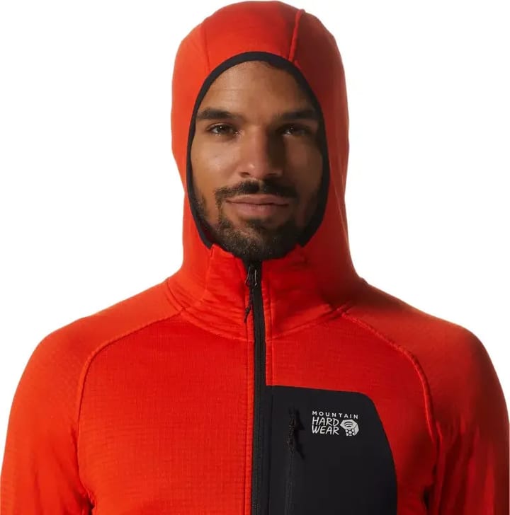 Mountain Hardwear Men's Polartec Power Grid Full Zip Hoody State Orange Mountain Hardwear