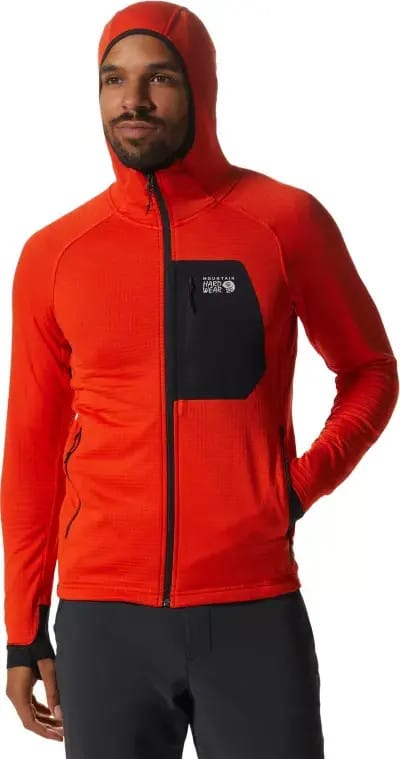 Mountain Hardwear Men's Polartec Power Grid Full Zip Hoody State Orange Mountain Hardwear