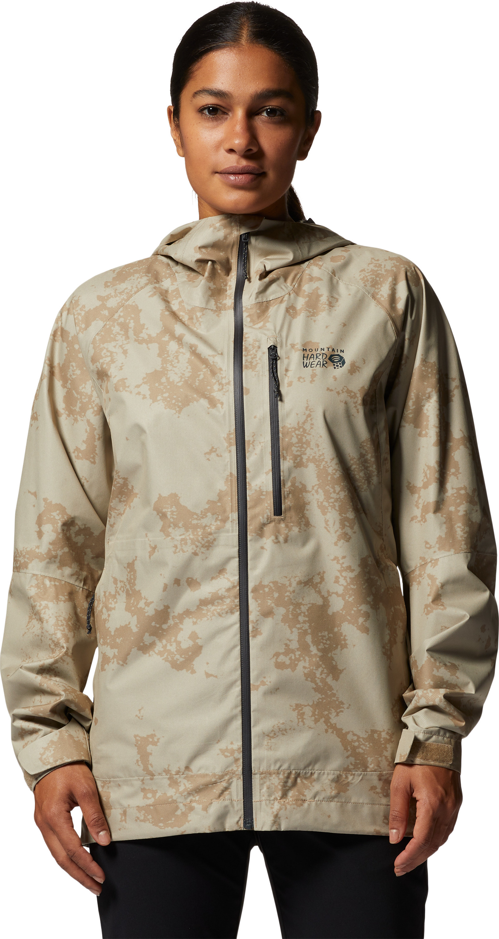 Mountain Hardwear Women's Stretch Ozonic Jacket Moab Tan Print S, Moab Tan Print