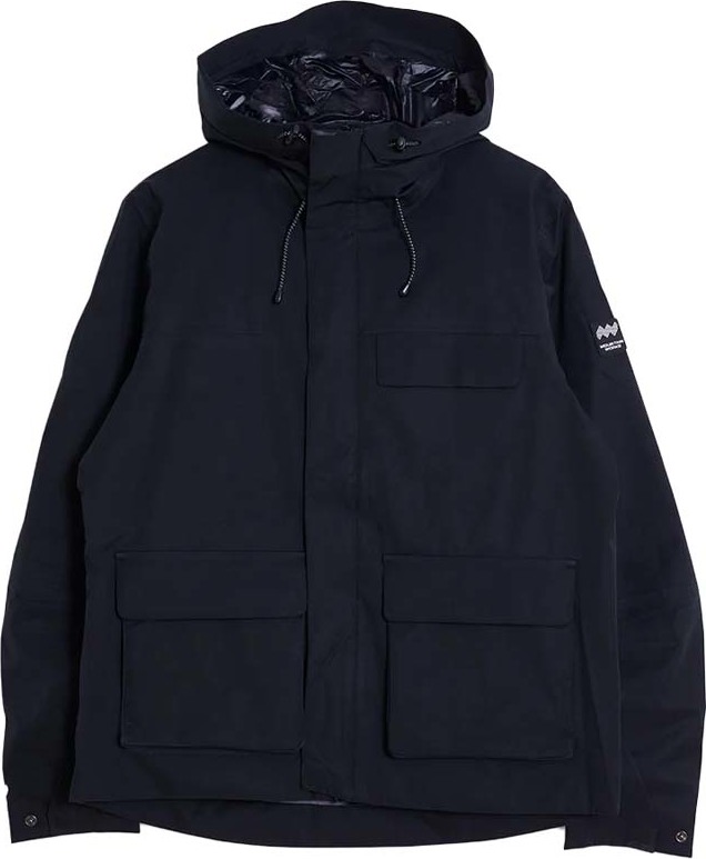 Unisex Utility Hybrid Rain Jacket Black