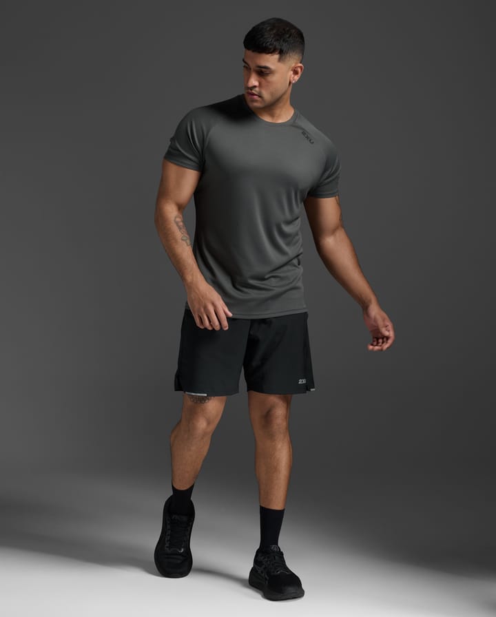 2XU Men's Aero Tee Jupiter/Black Reflective 2XU 2XU Men's Aero Tee Jupiter/Black Reflective 2XU