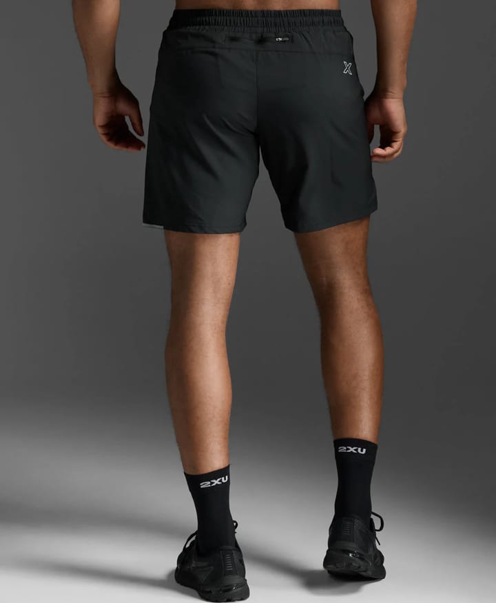 2XU Men's Aero 7 Inch Shorts Black/Silver Reflective 2XU