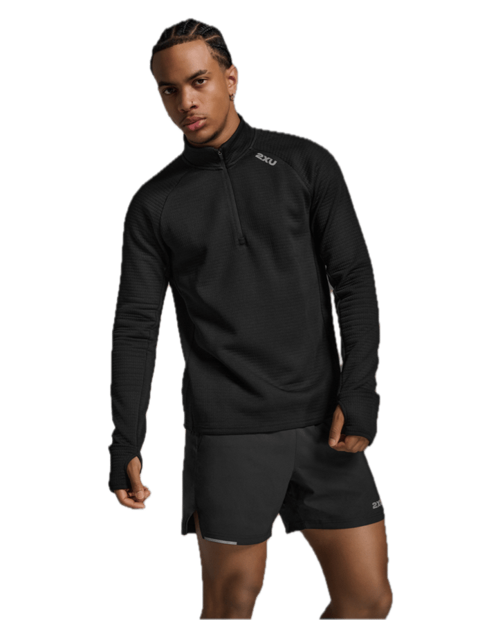 2XU Ignition Hyper-Haptic 1/4 Zip Black/silver Reflective 2XU