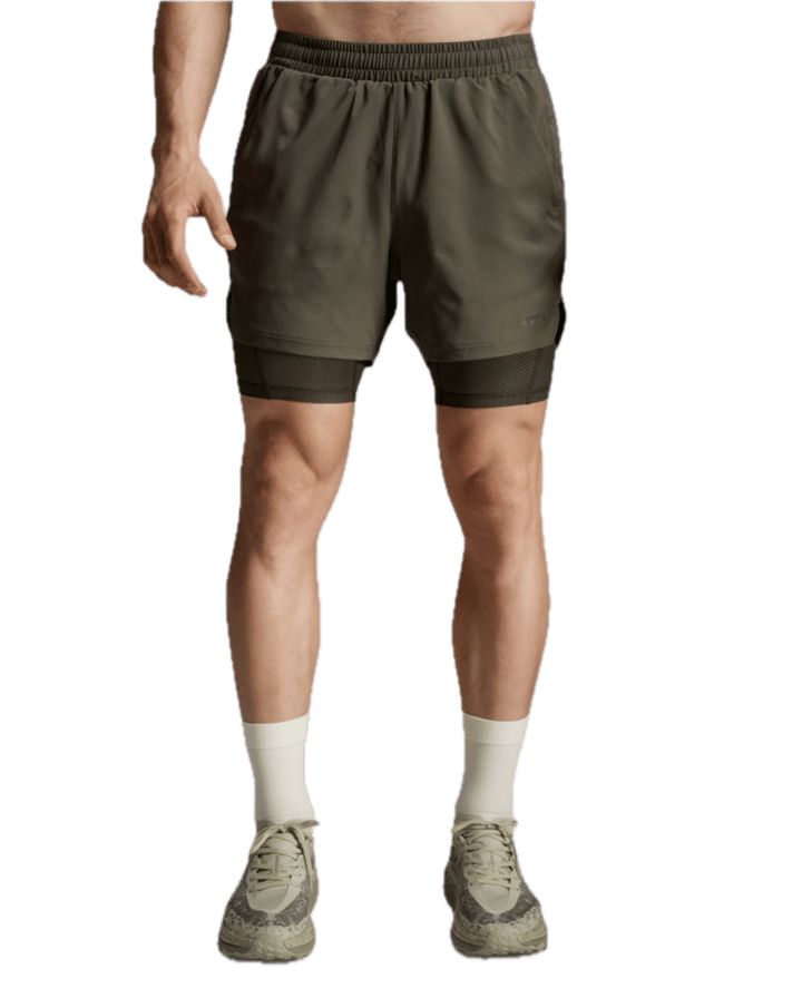 2XU Men's Aero Mesh 2-In-1 5 Inch Shorts Flint/black Reflective 2XU