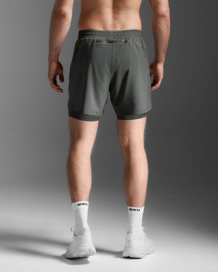 2XU Men's Aero Mesh 2-In-1 5 Inch Shorts Jupiter/black Reflective 2XU