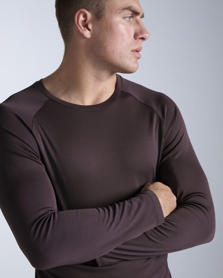 2XU Men'S Aero Mesh Long Sleeve Bark/black Reflective 2XU