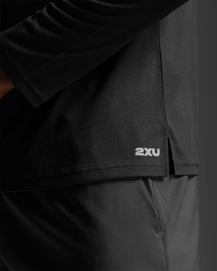 2XU Men'S Aero Mesh Long Sleeve Black/silver Reflective 2XU 2XU Men'S Aero Mesh Long Sleeve Black/silver Reflective 2XU